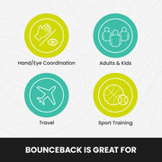 Waboba Bounceback Returning Black and Blue Moon Ball Hyper Bouncy Balls | Extreme Bounce and Fun, Super High Bouncing Ball, for Active Play and Outdoor Games