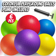 8.5-Inch Kickball Playground Balls for Kids & Adults (6-Pack) | Rubber Kickballs for Kickball, Dodgeball, Four Square, Handball, PE Class, School, Gym, Recess, Backyard & Outdoor Games