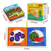 Dr.Rapeti 6 Pack Soft Books, Cloth Book, Bath Book, Baby Book, Crinkle Book
