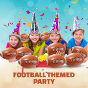 12-Pack Inflatable 16-Inch Footballs for Kids Party Decorations & Favors | Blow-Up Sports-Themed Beach Balls for Game Day & Birthday Supplies and Decorations, Goodie Bag Stuffers