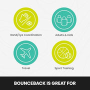 Waboba Bounceback Returning Black and Blue Moon Ball Hyper Bouncy Balls | Extreme Bounce and Fun, Super High Bouncing Ball, for Active Play and Outdoor Games