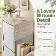 💖LAST DAY SALE!!💖✨Cotton Linen Refrigerator Dust Cover with Pockets