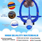 LJZJ 3pk LED Foam Plane Launcher, 2 Modes Outdoor Toy Gift Boys Girls 3+ | Foam glider features ejection & hand‑throwing 2 modes. LED lights deliver fun‑filled nighttime flying experience for kids