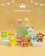 AQKILO Animal Finger Puppets, Funny Toys for Stories and Gifts, 10 Pieces | Weird Stuff Gifts With Funny Animals, Silly Stories, Pretend Play, Party Fun, and Creative Surprises