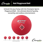 Champion Sports Playground Ball – Durable High-Bounce Ball, Sizes 5", 6", 7", 10", 13" & 16" for Gym, Recess & Play