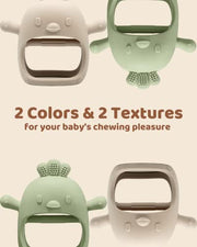 ChooKaChoo 2 Pack Baby Teething Toy Silicone Teething Mitten for Babies Over 3 Months Anti Dropping Wrist Hand Teethers Baby Chew Toys for Sucking Needs, BPA Free