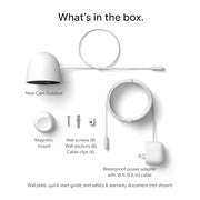 Google Nest Cam Outdoor (Wired, 2nd Gen) - Security Camera - 2025 - Snow | 2K video, motion detection, color night vision, 2-way audio, works with Google Home and Gemini, weather resistant
