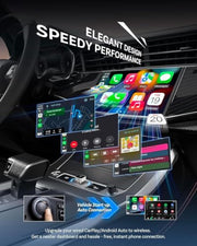 Wireless CarPlay Adapter for Apple iPhone & Android Auto, 2026 Upgraded 2-in-1 Plug and Play Converts Wired to Wireless Car Play Adapter, Fast Auto-Connect, Mini Size with iPhone iOS 10+