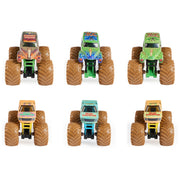 Monster Jam, Mystery Mudders 2-Pack Monster Trucks, Official 1:64 Die-Cast Vehicles, Wash to Reveal (Styles Will Vary), Kids Toys for Boys 3 and Up