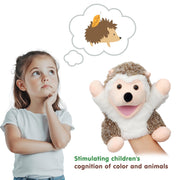Easfan Hedgehog Hand Puppet with Movable Mouth Plush Toy Gift for Kids 10" | Interactive storytelling, cute stuffed animal, creativity imagination, easter christmas birthday holiday gift, for toddlers