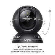 Tapo 2K Pan Tilt Security Camera for Baby Monitor, Dog Camera,C211(2-Pack) | Motion Detection, 2-Way Audio Siren, Night Vision, Cloud &SD Card Storage, Works with Alexa & Google Home, Black