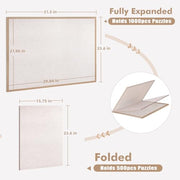 Piecevana Jigsaw Puzzle Board for 1000 Pieces | Foldable Puzzle Board, 29.84" x 21.96" Felt Display Board for Adults Mom Dad