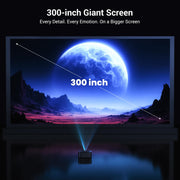 HAPPRUN 1500 ANSI 4K Decoding Outdoor Projector with Official Google TV | Smart Projector with WiFi and Bluetooth, Auto Focus & Keystone, Dolby Audio, Portable Home Theater for Indoor & Outdoor Movie