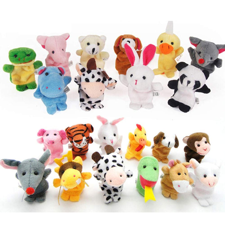 Sealive 22-Piece Animal Finger Puppets, Plush Finger Toys for Kids Ages 3+ | for toddler ages 3+, storytelling, pretend play, puppet shows, with 22 soft animal characters for books and classrooms