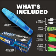 ZipString Aracna Glow-in-the-Dark Webshooter String Launcher Toy | With Travel Box & Fluorescent Strings, For Kids, Teens & Adults, Patented, Reloading, Durable, Superhero Web Shooting Action
