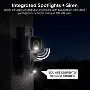 WYZE Duo Cam Pan Indoor/Outdoor IP65 2K 360° Pan/Tilt Smart Home Security Camera with Color Night Vision, Compatible with Alexa & Google Assistant, White