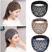 Plum Blossom Hollow Beaded Wide Headband
