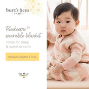 Burt's Bees Baby Organic Beekeeper Infant Wearable Blanket, Unisex Swaddle | Cozy 2-way zip sleep sack is available in lightweight 0.5 TOG or medium weight 1.5 TOG options for a great night's sleep