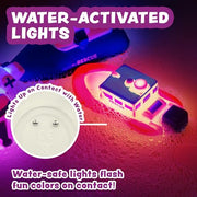 Tub Works® Ocean Rescue™ Vehicles Light Up Bath Toys, 6 Pack | Water-Activated Light Up Toys Flash & Change Color | Easy-Grip Baby & Toddler Bath Toys | Sensory Toys with Bath Lights for Kids Bath