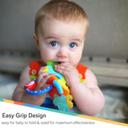 Nuby Ice Gel Teether Keys for Babies, Soft Teething Toy, Blue, 3M+ | Cooling Teethers for Infants, Easy-Hold Textured Teething Toy, Textured for Teething