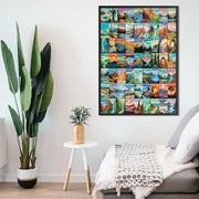 National Parks Puzzle for Adults 1000 Pieces,Travel Poster Landscape Puzzle Including Zion Yellowstone Yosemite, Nature Jigsaw Puzzles Scenery Mountain Scene