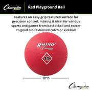 Champion Sports Playground Ball – Durable High-Bounce Ball, Sizes 5", 6", 7", 10", 13" & 16" for Gym, Recess & Play