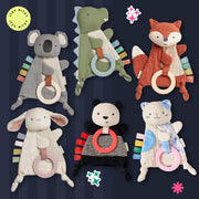 Itzy Ritzy Bitzy Crinkle Sensory Toy with Teething Toy, 0+ Months, Dinosaur