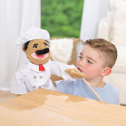 Melissa & Doug Chef Puppet (Al Dente) with Detachable Wooden Rod Pretend Play Chef Puppet Pepe