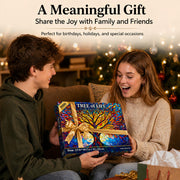 Amzgo® 1000 Pieces Stained Glass Jigsaw Puzzle, Beautiful Tree of Life Art Puzzles for Adults, Unique Fun Impossible Hard Difficult Challenging Pretty Puzzles, Colorful Mosaic Nature Puzzle
