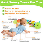 Baby Toys 0-6 Months Musical Stuffed Caterpillar Newborn Tummy Time Toys | Sensory Toys with Mirror Crinkle Rattle for Infants 0-3 3-6 2 3 4 5 6-12 Months Old Babies Boy Girl Shower Gifts Essentials