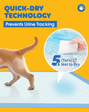 Powools Puppy Pads for Dogs, 34x28 in, 6-Layer Leakproof, 50-Pack | Extra-Large Pee Pads, Disposable, Quick-Dry Dog Pads, High Absorbency, Wee Wee Pads for Dogs, Easy Puppy Potty Training