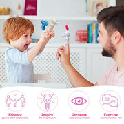 Sealive 22-Piece Animal Finger Puppets, Plush Finger Toys for Kids Ages 3+ | for toddler ages 3+, storytelling, pretend play, puppet shows, with 22 soft animal characters for books and classrooms