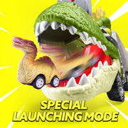 JOYIN 13 in 1 Dinosaur Toys for Kids 3-5, Transport Dinosaur Carrier Truck with 12 Pull Back Cars, Kids Toys 3-4 Birthday Gifts for 3 4 5+ Year Old Boys