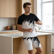 👕 LIMITED-TIME 49% OFF! 💥 Men's Summer Dynamic Print Casual Set – 3D Brushstroke, Soft Fabric, Ergonomic Fit ✨