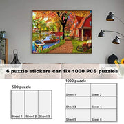 QIKSION 24 Pcs Puzzle Saver Sheets, Puzzle Glue Sheets for 1000-3000 Pieces | Preserve & Frame 4 x 1000 Pieces Jigsaw Puzzles, No Messy Glue, 14.8" x 7"
