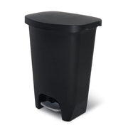 Glad Trash Can with Clorox Odor Protection | Plastic Bin, 13 Gal, Black | Kitchen Waste Bin | Hands Free with Step On Foot Pedal and Garbage Bag Rings