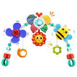 Lynncare Adjustable Arch Bassinet Toys for Infant & Toddlers, Stroller Arch, Baby Crib Toys with Fascinating Hanging for Stimulating Baby’s Senses and Developing Motor Skills
