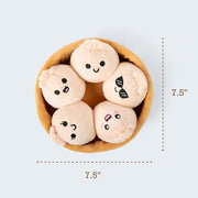 Emotional Support Dumplings, Cuddly Stuffed Animals by Relatable | Squishy Toys and Plushies, Gift Ideas for Loved Ones of All Ages, Includes 5 Plushies with Carrying Basket