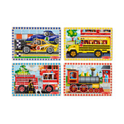 Melissa & Doug 4-in-1 Wooden Vehicle Jigsaw Puzzle 48-Piece Set