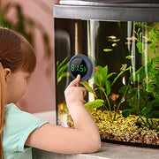 PAIZOO Aquarium Thermometer Digital, Highly Accurate Fish Tank Thermometer | LED Display, 8000h Battery Life, Precise Temp Gauge, Range 0-140℉, Stick-on Fish Tank Thermometer for Betta, Axolotl & Turtle