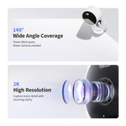 Aqara 2K Indoor/Outdoor Security Camera G100, HomeKit Secure Video, White | 2-Way Audio, Spotlight Color/IR Night Vision, AI Detection, 140° FOV, Wi-Fi 6, Supports HomeKit, Alexa, Google and IFTTT