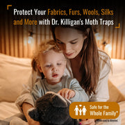 Dr. Killigan's Premium Clothing Moth Traps with Pheromones (Black, 6 Traps) | Clothes Moth Traps with Pheromones, Alternative to Moth Balls, Targets the Webbing Clothes Moth & Casemaking Clothes Moth