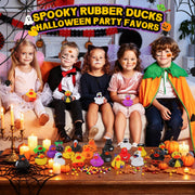 24 Halloween Rubber Ducks, Assorted Styles Party Favors Goodie Bag Fillers