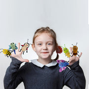 JUSTQUNSEEN 6pcs Insect Finger Puppet Set, Mini Hand Puppets Suitable for Kids, Cute Insect Animal for Role-Playing and Storytelling, Realistic Finger Puppet for Toddlers