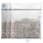 Muchfun 3Pcs Durable Honeycomb Mesh Laundry Bags for Delicates 12x16 Inches | (3 Medium)