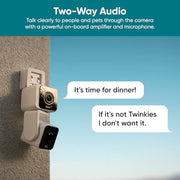 WYZE Duo Cam Pan Indoor/Outdoor IP65 2K 360° Pan/Tilt Smart Home Security Camera with Color Night Vision, Compatible with Alexa & Google Assistant, White