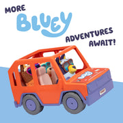 Bluey Big Heeler 4WD Toy Car, Bingo & Chilli Plush Buddies | Mega-sized car with opening hood storage & sticker sheet; Bluey toys for kids ages 3+, Amazon Exclusive