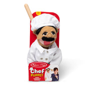 Melissa & Doug Chef Puppet (Al Dente) with Detachable Wooden Rod Pretend Play Chef Puppet Pepe