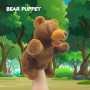 Hand Puppets Bear Puppet,10" Animal Hand Puppets for Kids, Hand Puppet for Toddlers 1-3 and Kids with Movable Mouth,Bear Stuffed Animal Plush Puppets Toy Gift for Interactive Storytelling