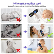 Chuya Baby Teether Toy Chew Toys for Babies 3-24 Months | TV Remote Control Shape Teething Relief for Infants (Black)